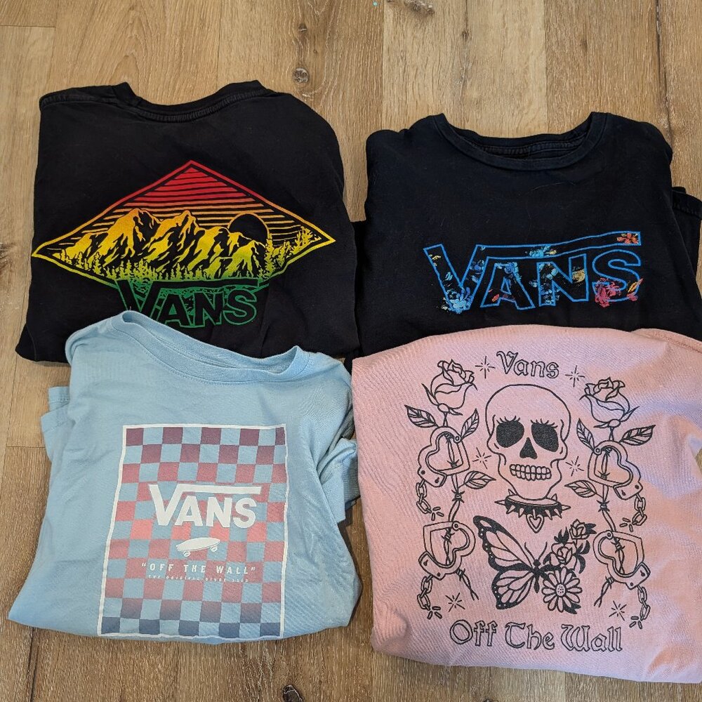 Lot of 4 Vans Long Sleeved Tshirts